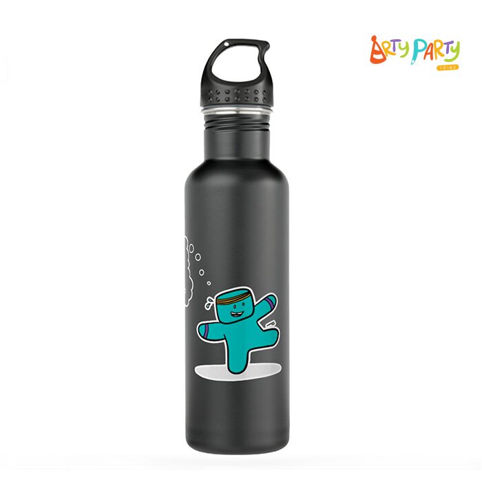 Moomoo Pizza Water Bottle Front